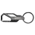 Jeep Grand Cherokee Laser Etched Topographic Black Carabiner Style Snap Hook Metal Key Chain Official Licensed 3 75 In X 1