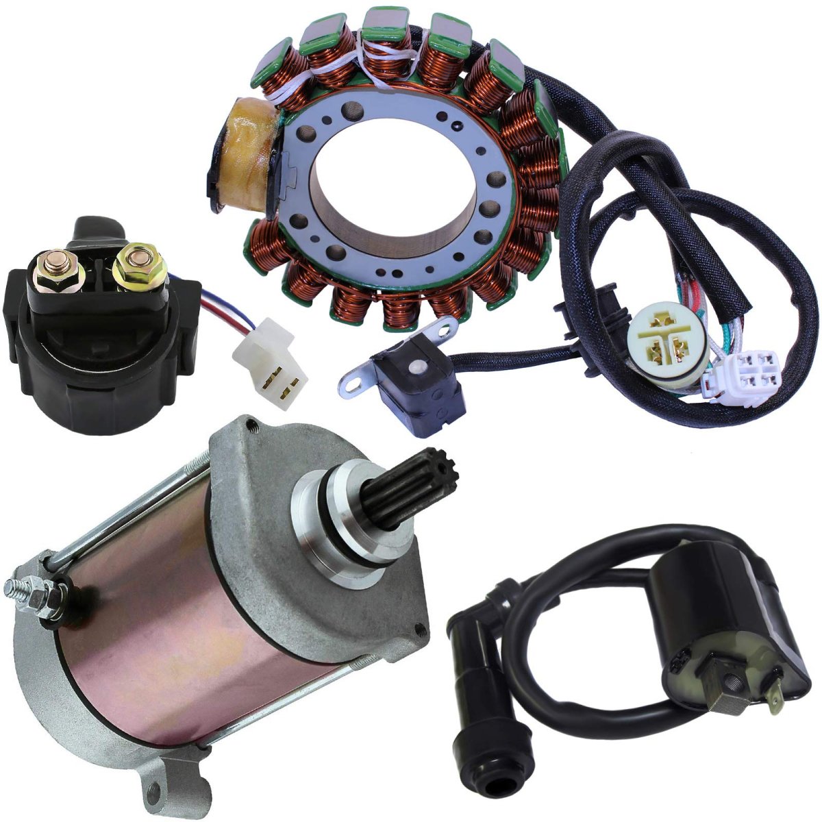 Glenparts Stator Ignition Coil Solenoid Relay Starter For Yamaha 5gt-81940-00-00 5gt819400000