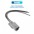 Uxcell 3 Pin Headlight Harness Cable Connector For Toyota Scion Lexus No 9098011015