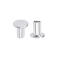 100 Pcs 6mm X 10mm Aluminum Flat Head Semi-tubular Rivets Silver Tone 