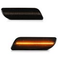 Full Led Front Side Marker Lights For 1998-2004 Mercedes Slk230 Slk320 Slk32 1998-2003 Clk320 Clk430 Clk55 Chrome Housing Smoke 