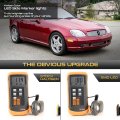 Full Led Front Side Marker Lights For 1998-2004 Mercedes Slk230 Slk320 Slk32 1998-2003 Clk320 Clk430 Clk55 Chrome Housing Smoke