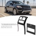Qiilu 2 Pcs Car Rear Air Conditioning Trim Vent Frame Fit For Benz Gle Class Gls Gl 13-19 Carbon Fibebr Style
