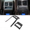 Qiilu 2 Pcs Car Rear Air Conditioning Trim Vent Frame Fit For Benz Gle Class Gls Gl 13-19 Carbon Fibebr Style