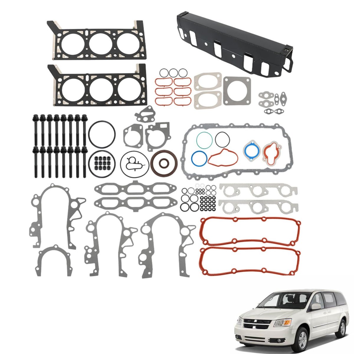 Full Gasket Set Head Bolts Replacement For 2004-2010 Grand Caravan Pacifica Routan Town Country