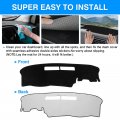 Autorder Dashboard Cover Mat For Chevrolet Impala 2006-2013 Limited 2014-2016 Accessories Upgrade Velvet Dash Sunshade Glare Uv