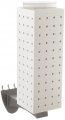 700231-wht 4 In W X D 12 H Four Sided Revolving Pegboard Display With Extension Rod Solid White 