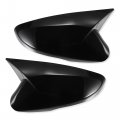 Motoforti Left Right Side Mirror Cover Rearview Cap For Hyundai Veloster 2012-2017 Plastic Gloss Black 1 Pair 