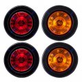All Star Truck Parts 2x Amber Red 2 5 12 Led Round Side Marker Clearance Lights Grommet Flush Mount Sealed Trailer With Reflex 