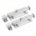 Window Door 4 Inch Automatic Barrel Bolt Latch Lock Silver Tone 2pcs 