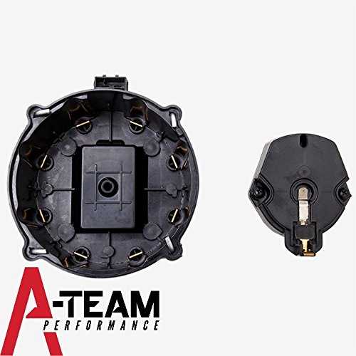 Rotor and Coil Cover Kit Black A-Team Performance CR8BK HEI OEM Distributor Cap 