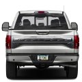 Ford Super-duty 3d In Dark Gray On Real Carbon Fiber Abs Plastic License Plate Frame