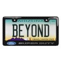 Ford Super-duty 3d In Dark Gray On Real Carbon Fiber Abs Plastic License Plate Frame