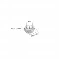 Uxcell Hex Nuts M2x0 45mm Metric Coarse Thread Hexagon Nut Carbon Steel Pack Of 200 Silver Tone