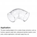 Uxcell 1pcs Clear Elbow Fitting 32mm 1 26 2 Way Acrylic 90 Degree L-shaped Pipe Adapter For Connecting Water Pipes