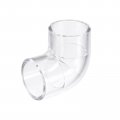 Uxcell 1pcs Clear Elbow Fitting 32mm 1 26 2 Way Acrylic 90 Degree L-shaped Pipe Adapter For Connecting Water Pipes