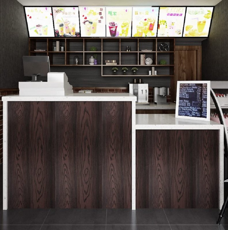 Livelynine Dark Brown Wood Contact Paper Peel And Stick 15 8x197 Countertops Waterproof Grain Counter Top Vinyl Wrap Table