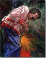 Jazz On Fire By Nenad Mirkovich Music Musician Ceramic Accent Tile 10 X 8 