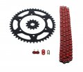 Kawasaki Kdx200 200 Kdx220 220 Red Chain Sprocket Black 13 47 110l 