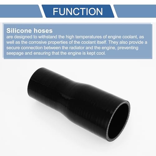 Straight Coupler Silicone Hose 35mm 1 38in To 45mm 77in Id 5in Length Black 3 Ply Reinforced Intake Piping For Turbo