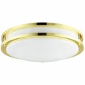 Sunlite 45571 12-inch Fluorescent Double Band Trim Flush Mount Light Fixture Max 23 Wattage Bulb Included 1600 Lumens 2700k 