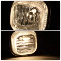 Chrome Housing Headlights Bundle With Clear Lens Driving Fog Lights Compatible Ford F250 F350 F450 Super Duty Excursion 05-07