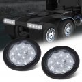 G-plus 4 Inch Round 12 Led Reverse Backup Tail Lights Compatible With Trucks Trailers Tractors Semi-trailer Dump Bus Boat