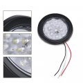 G-plus 4 Inch Round 12 Led Reverse Backup Tail Lights Compatible With Trucks Trailers Tractors Semi-trailer Dump Bus Boat