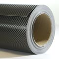 Black Carbon Fiber Vinyl Wrap Outdoor Rated For Automotive Use 60 X 