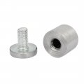 Uxcell 25mmx25mm Stainless Steel Glass Table Spacers Standoff Fixing Screws Bolts 2pcs