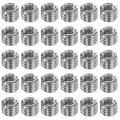 30pcs Threaded Insert Stainless Steel M3-0 5 Female To M5-0 8 Male Repair Nut 4mm Long Adapters Sleeve Reducing Thread Screw 