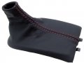 Autoguru Manual Shift Boot Synthetic Leather Black Red Stitch For Porsche 997 987 911 Carrera Boxster Cayman 