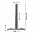 Uxcell Floating Shelf Invisible Support Bracket Round Shank 100mm Hardened Concealed Wall Set 4 Pcs