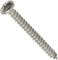 18-8 Stainless Steel Sheet Metal Screw Plain Finish Pan Head Phillips Drive Type A 6-18 Thread Size 1-1 4 Length Pack Of 100 