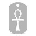 Ankh Key Of Lifechain Gi Dog Tag Engraved Nile Egyptian Silver 