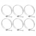 Uxcell 6pcs Double Wire Hose Clamp 108-115mm Adjustable Stainless Steel Clips With M8 Bolt For Dust Collection Pump Pipe