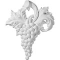 Ekena Millwork Onl10x13x02gr 10 5 8-inch W X 13 3 H 1 P Large Grape Bunch Center Onlay 