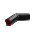 Auto Dynasty 1 75 Inches 45 Degree Elbow Turbo Intercooler Intake Piping Coupler Silicone Hose Black Red 