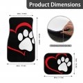 Yewattles Love Paw Print Car Front Rear Floor Mats 4 Pcs All Weatherpet Protector Mat Universal Fit Car Van Suv Truck Sedan