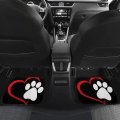 Yewattles Love Paw Print Car Front Rear Floor Mats 4 Pcs All Weatherpet Protector Mat Universal Fit Car Van Suv Truck Sedan
