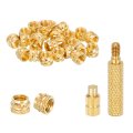 40 Pcs Threaded Inserts With Soldering Iron Tip Press Tool M5 X 5mm H 7mm Od Brass Metric Knurled Nuts Heat Set Embedment Nut 