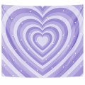 Pecfamly Purple Tapestry Aesthetic Room Decor For Teen Girls Cute Bedroom Wall Purple 51 X59 