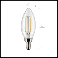 Satco S21817 3w B11 Led Filament Lamp Dimmable 2700k Warm White 200 Lumens Clear Candelabra Base 120v Wet Location 25w