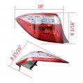 Anzio Compatible With 2014-2016 Corolla Tail Rear Brake Stop Light Taillamp Cover Left Driver Side