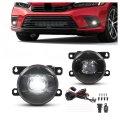 Led Fog Lights With Switch Wiring Harness For 2022 2024 Honda Civic Front Bumper Lamp Kit Clear Lens Driver And Passenger Side 