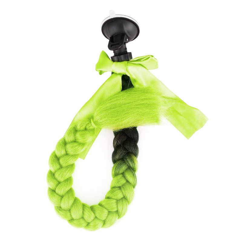 Sego 2 Pcs Helmet Pigtail Braids With Detachable Suction Cup Bowknot Motorcycle Bike Ponytails Hair For Women Men0 Inch 2 Pack