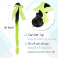 Sego 2 Pcs Helmet Pigtail Braids With Detachable Suction Cup Bowknot Motorcycle Bike Ponytails Hair For Women Men0 Inch 2 Pack