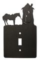 Outhouse Tethered Horse Single Light Switch Plate Cover 