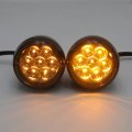 Httmt- Rear Smoke Running Brake Turn Signal Glossy Black Indicator Light Compatible With H-d Xl 883 1200 92-17 P N