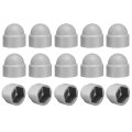 15pcs Hex Nut Cover M14x21x24mm Plastic Dome Protection Cap Screws Bolt Covers For Indoor Outdoor Furniture Automotive Bolts 